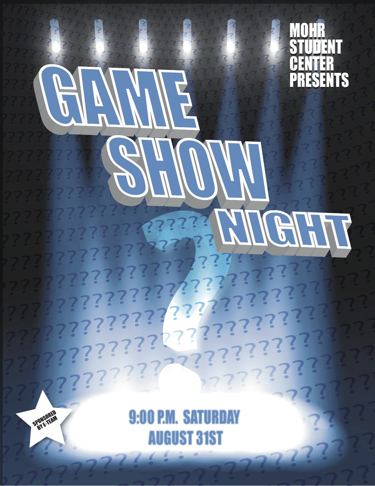 Game Show Night design work